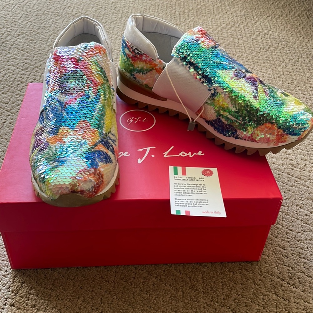 George J Love Sequined sneakers size 7